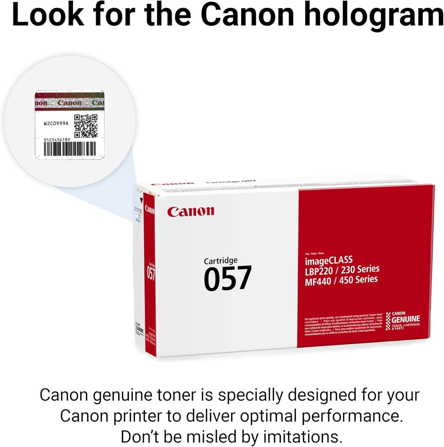image:imageCanon Genuine 057 Black Toner Cartridge High Capacity Compatible with LBP220 Series LBP230 Series MF440 Series MF450 Series1 Pack