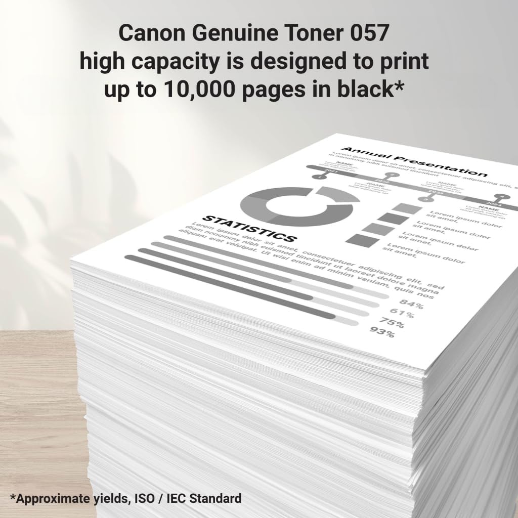 image:imageCanon Genuine 057 Black Toner Cartridge High Capacity Compatible with LBP220 Series LBP230 Series MF440 Series MF450 Series2 Pack