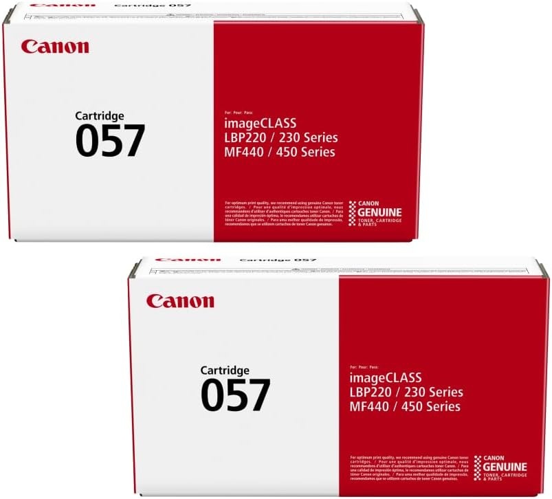 image:imageCanon Genuine 057 Black Toner Cartridge High Capacity Compatible with LBP220 Series LBP230 Series MF440 Series MF450 Series2 Pack