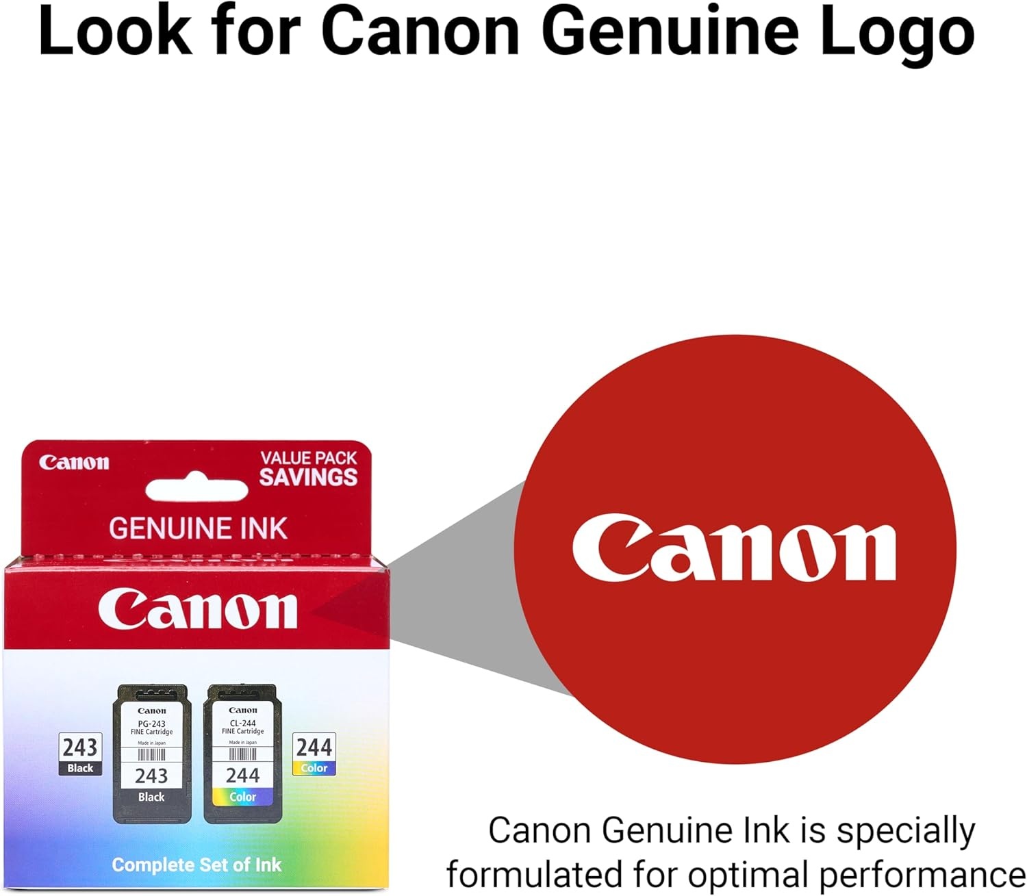 image:imageCanon PG243 Genuine Black Ink Cartridge Compatible with iP2820 MX492 MG2420252029202922292430202525 TS3120302302a20245203320Black and Color