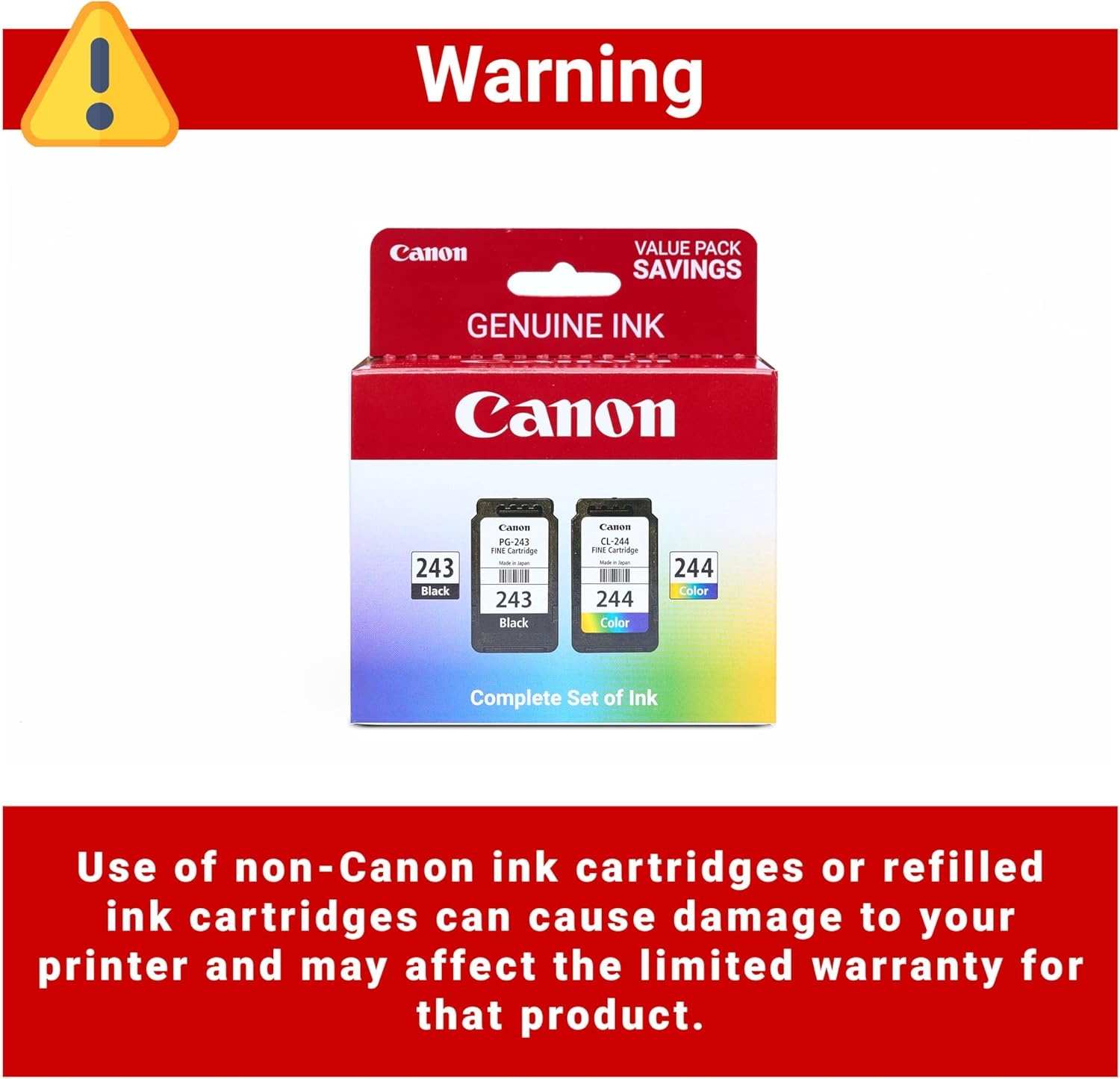 image:imageCanon PG243 Genuine Black Ink Cartridge Compatible with iP2820 MX492 MG2420252029202922292430202525 TS3120302302a20245203320Black and Color