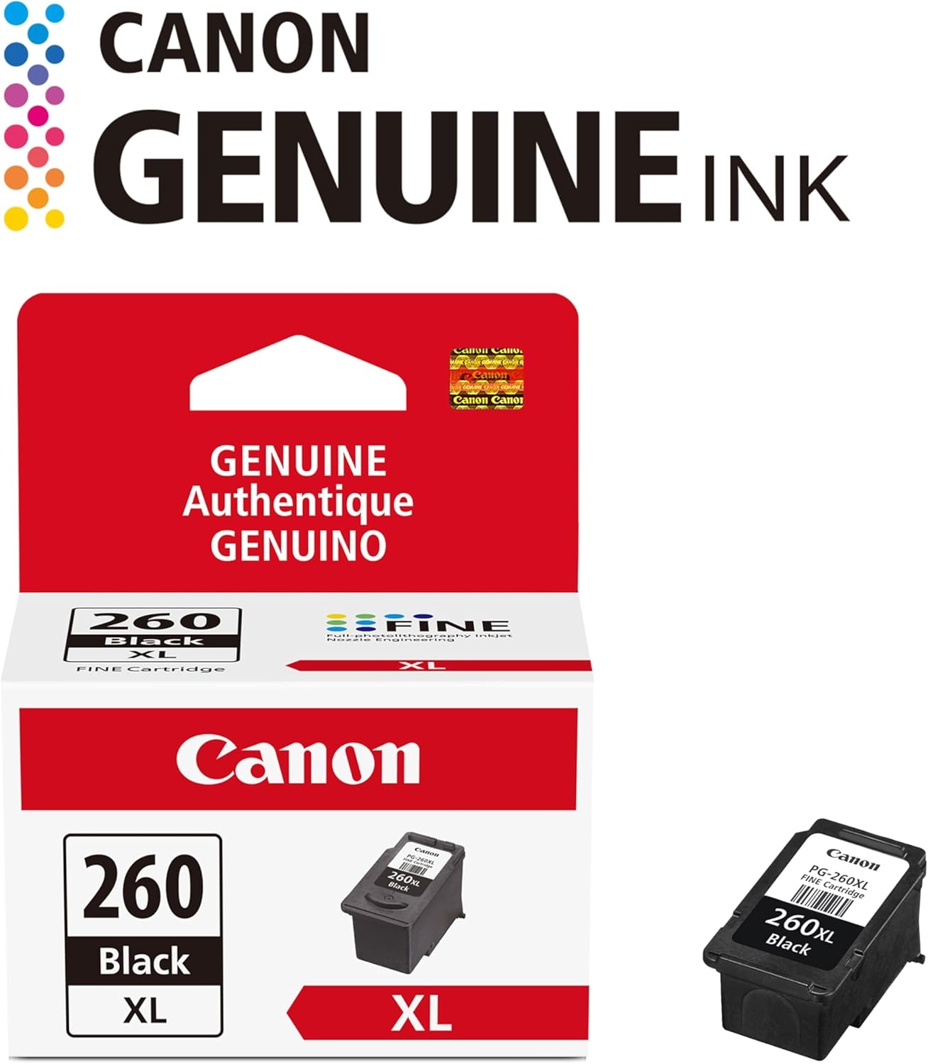 image:imageCanon PG260 XL Genuine Black Ink Cartridge Compatible with TS532064206420aTR70207020aExtra Large
