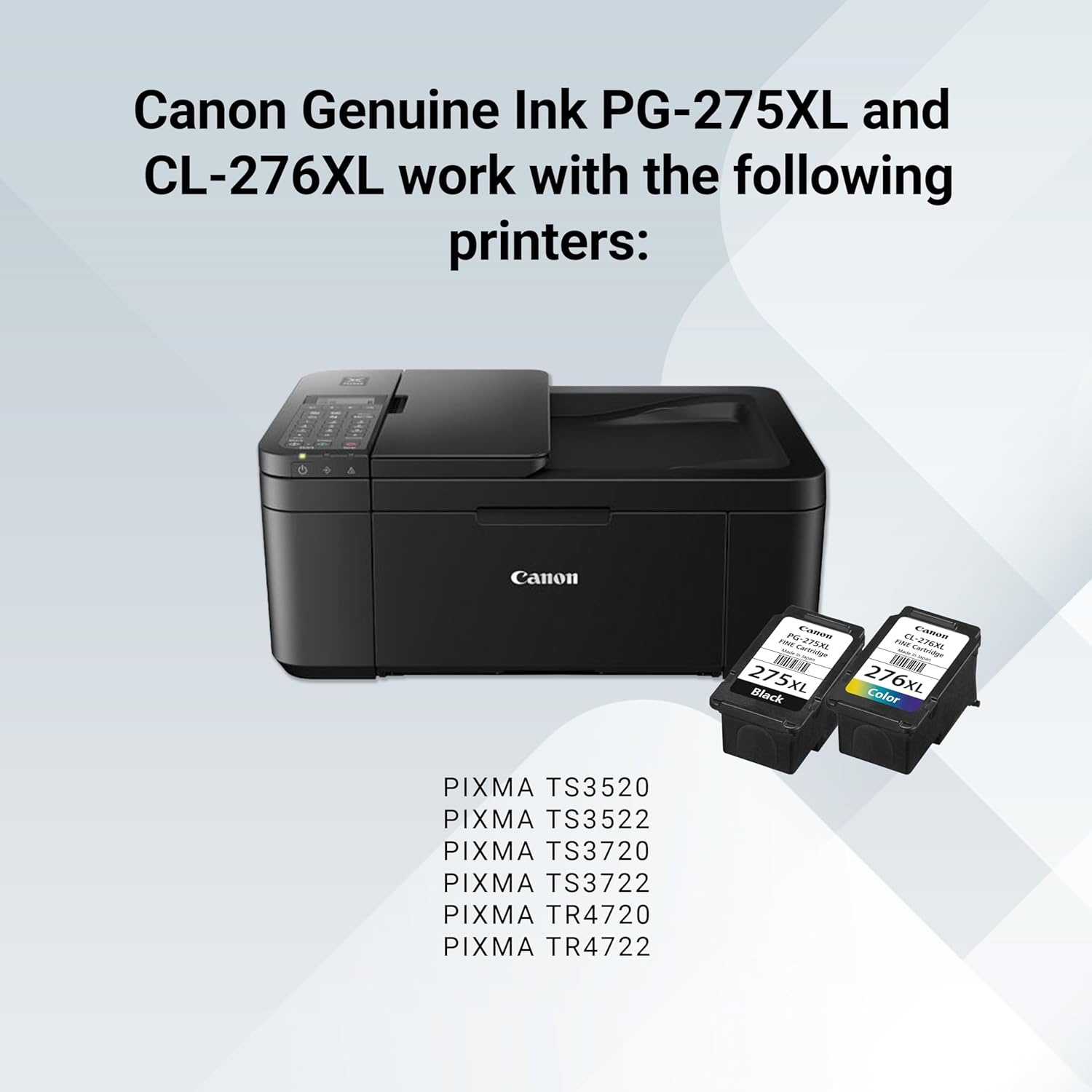 image:imageCanon PG275 XL Genuine Black Ink Cartridge Compatible with TS35203522 TR47204722 TR4723TR4725Black Color