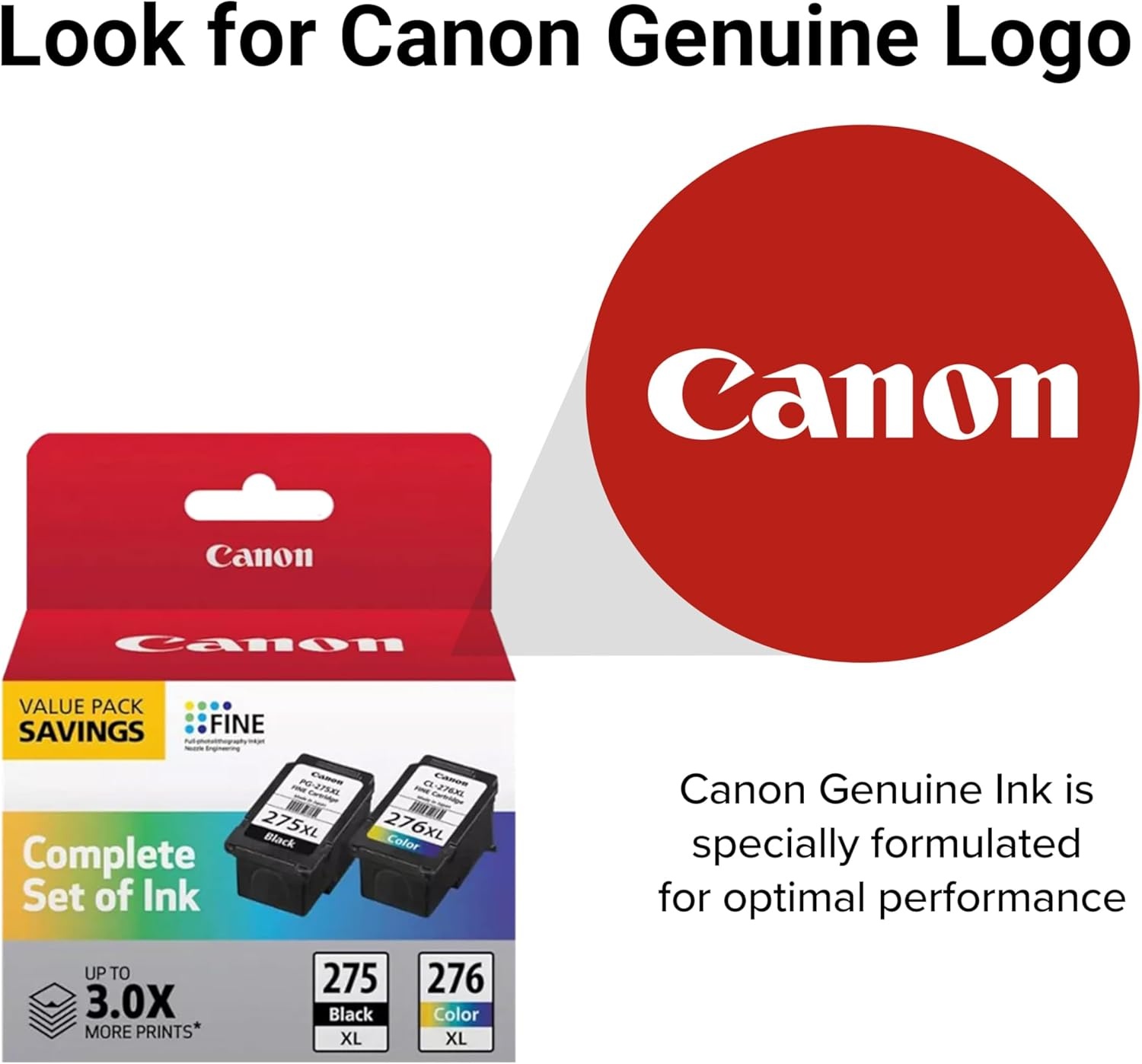 image:imageCanon PG275 XL Genuine Black Ink Cartridge Compatible with TS35203522 TR47204722 TR4723TR4725Black Color