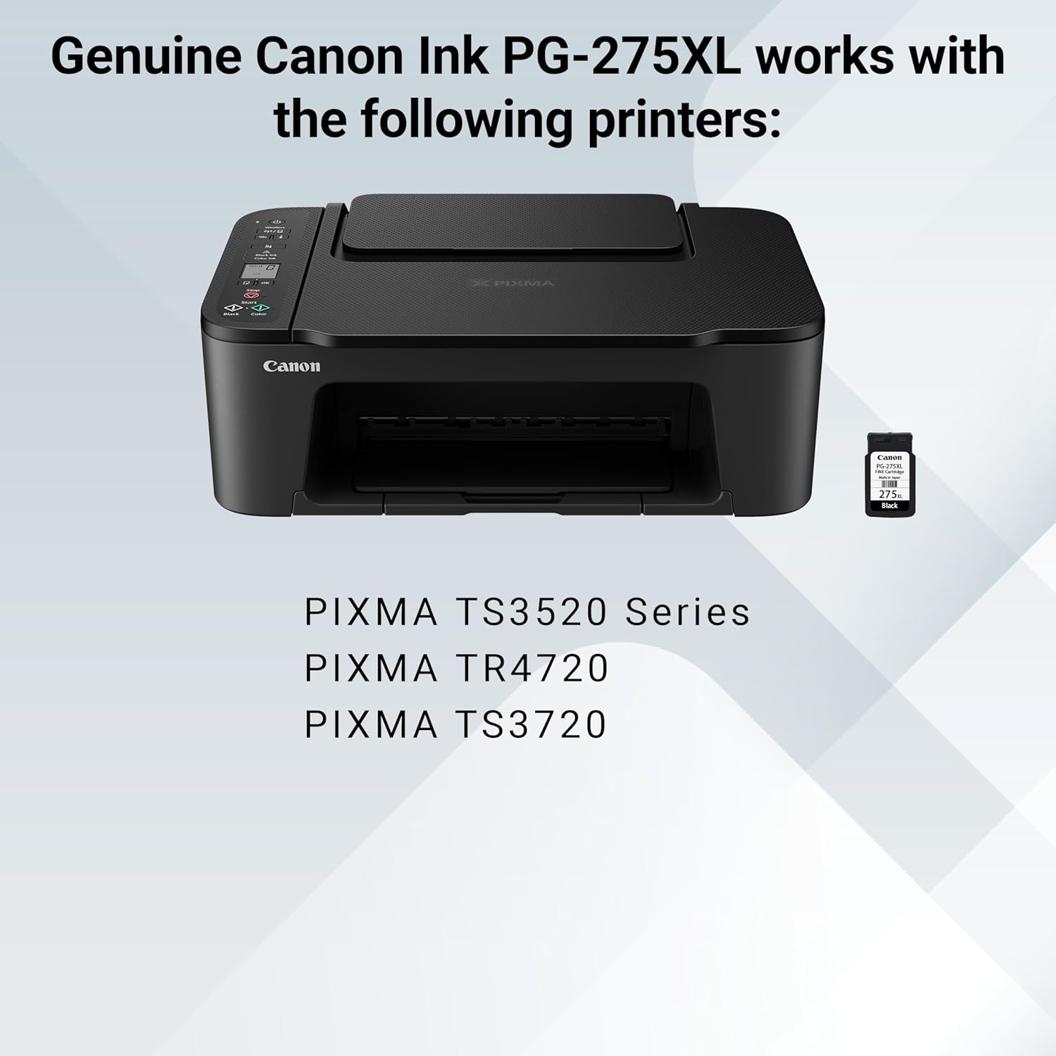 image:imageCanon PG275 XL Genuine Black Ink Cartridge Compatible with TS35203522 TR47204722 TR4723TR4725Black XL