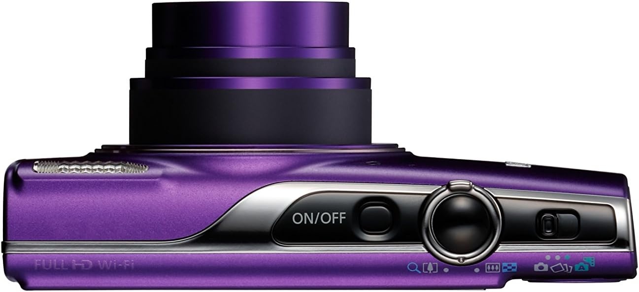 image:imageCanon PowerShot ELPH 360 Digital Camera w 12x Optical Zoom and Image Stabilization WiFi amp NFC Enabled BlackPurple