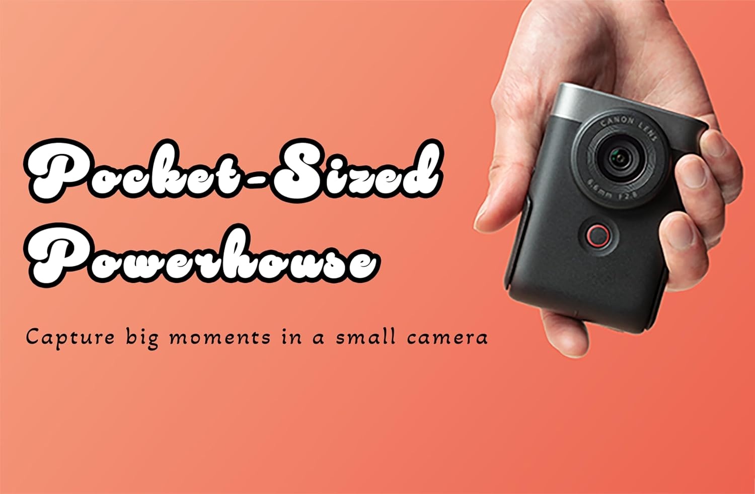 image:imageCanon PowerShot V10 Compact Vlogging Camera 1 CMOS Sensor 4K Video Streaming Builtin WideAngle Zoom Lens FlipLCD amp Stereo Mic Image Stabilization Creator Studio in Your Pocket BlackSilver