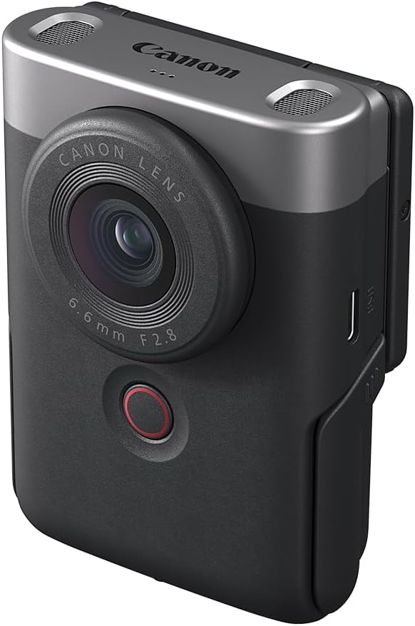 image:imageCanon PowerShot V10 Compact Vlogging Camera 1 CMOS Sensor 4K Video Streaming Builtin WideAngle Zoom Lens FlipLCD amp Stereo Mic Image Stabilization Creator Studio in Your Pocket BlackSilver