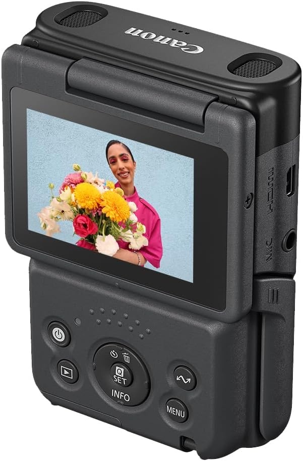 image:imageCanon PowerShot V10 Compact Vlogging Camera 1 CMOS Sensor 4K Video Streaming Builtin WideAngle Zoom Lens FlipLCD amp Stereo Mic Image Stabilization Creator Studio in Your Pocket BlackBlack