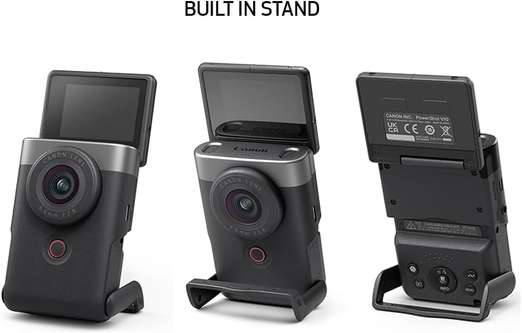 image:imageCanon PowerShot V10 Compact Vlogging Camera 1 CMOS Sensor 4K Video Streaming Builtin WideAngle Zoom Lens FlipLCD amp Stereo Mic Image Stabilization Creator Studio in Your Pocket BlackBlack