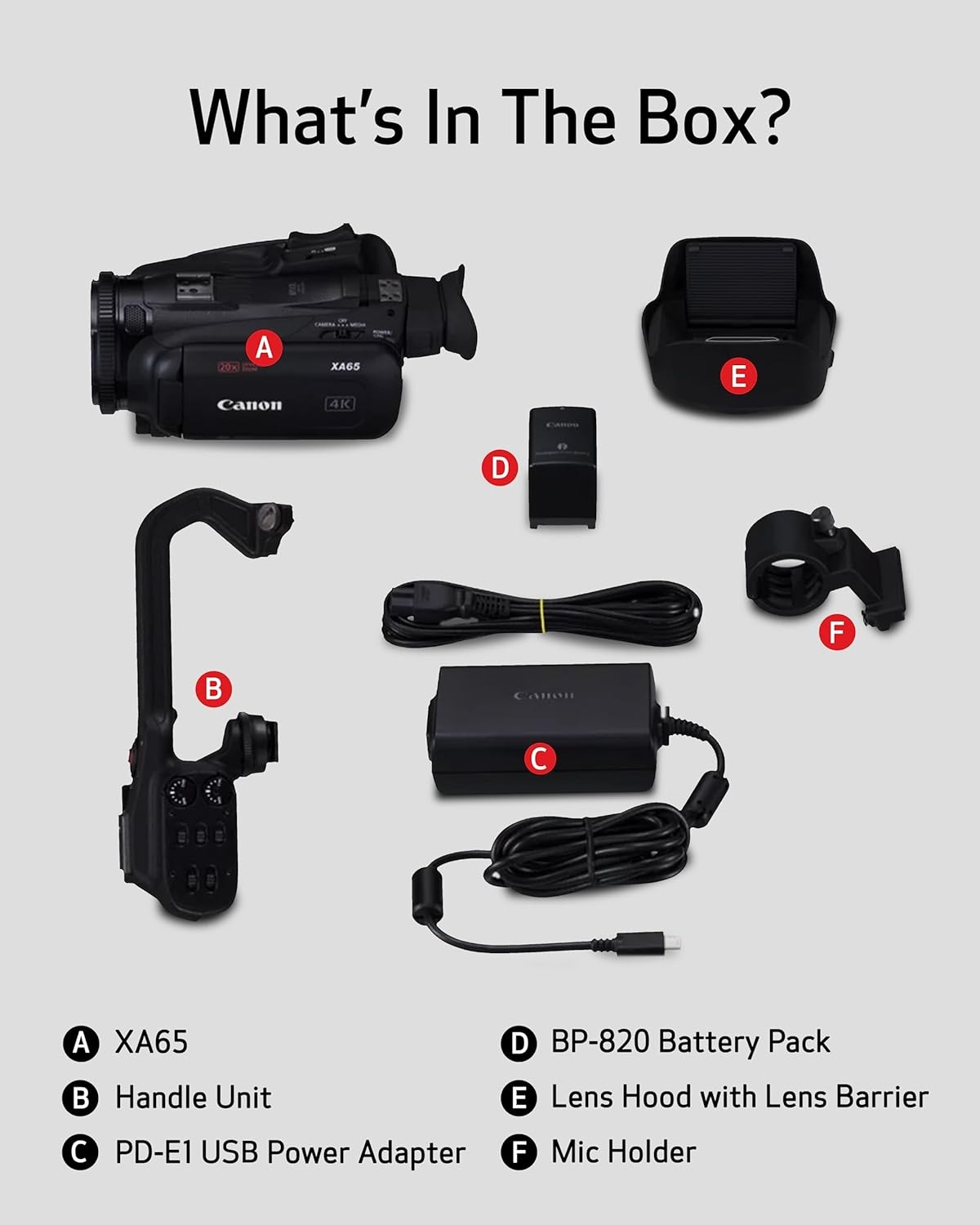 image:imageCanon XA65 Pro Camcorder 123 4K UHD CMOS Sensor 20x Optical Zoom 800x Digital Zoom Image Stabilization 3GSDI HDMI USB Live Streaming Time Stamp OnScreen Display Recording XLR Audio Inputs