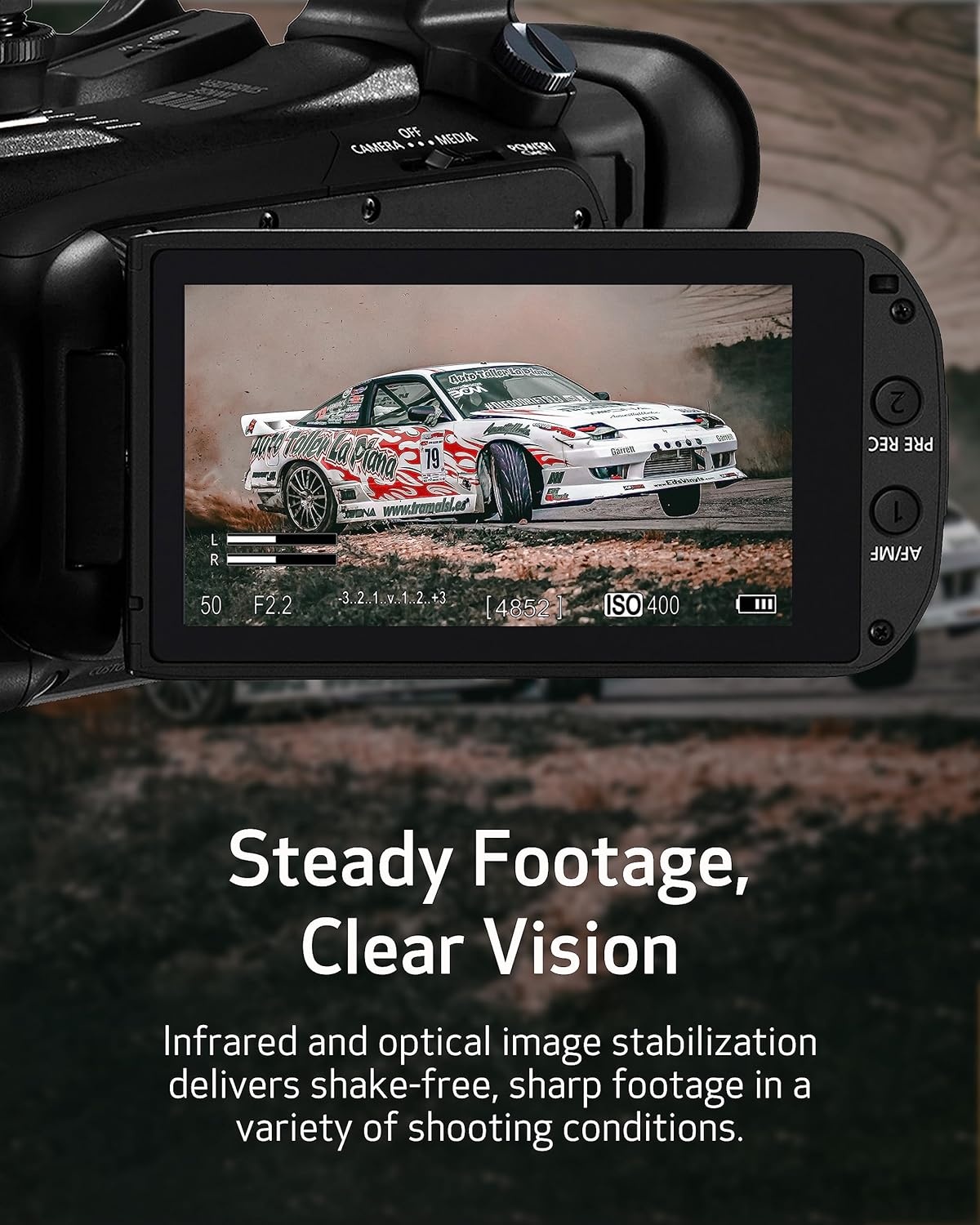 image:imageCanon XA65 Pro Camcorder 123 4K UHD CMOS Sensor 20x Optical Zoom 800x Digital Zoom Image Stabilization 3GSDI HDMI USB Live Streaming Time Stamp OnScreen Display Recording XLR Audio Inputs