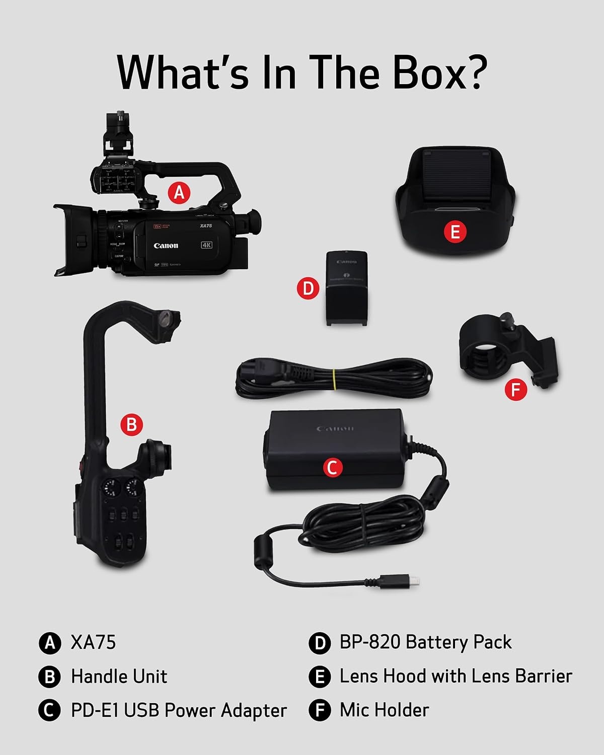 image:imageCanon XA75 Professional Camcorder 4K UHD Video to Shoot Record Stream 15x Optical Zoom Lens 3G SDI amp XLR Terminal BlackCamera Only