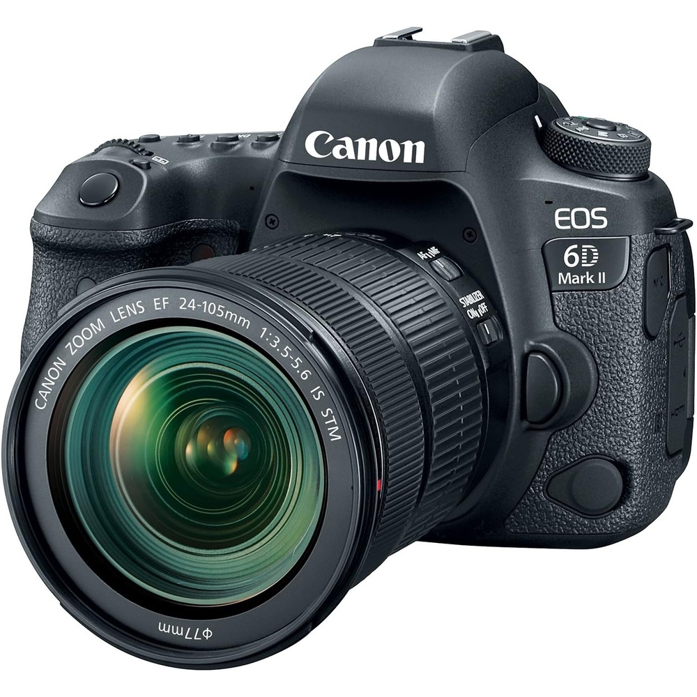 image:imageCanon EOS 6D Mark II DSLR Camera with EF 24105mm USM Lens WiFi Enabled BlackBlack