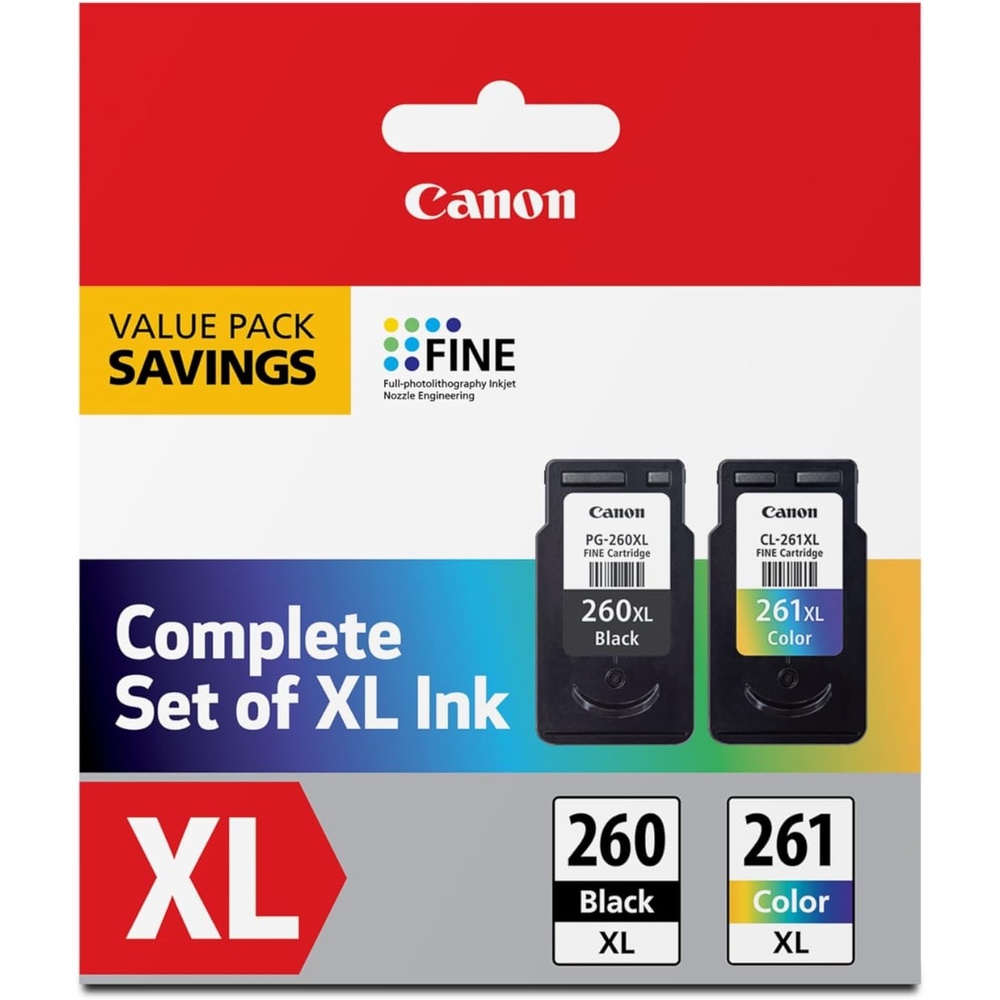 image:imageCanon PG260 XL CLI261 XL Genuine Ink Value Pack 2 Cartridges Compatible with TS5320 TR7020Once Size