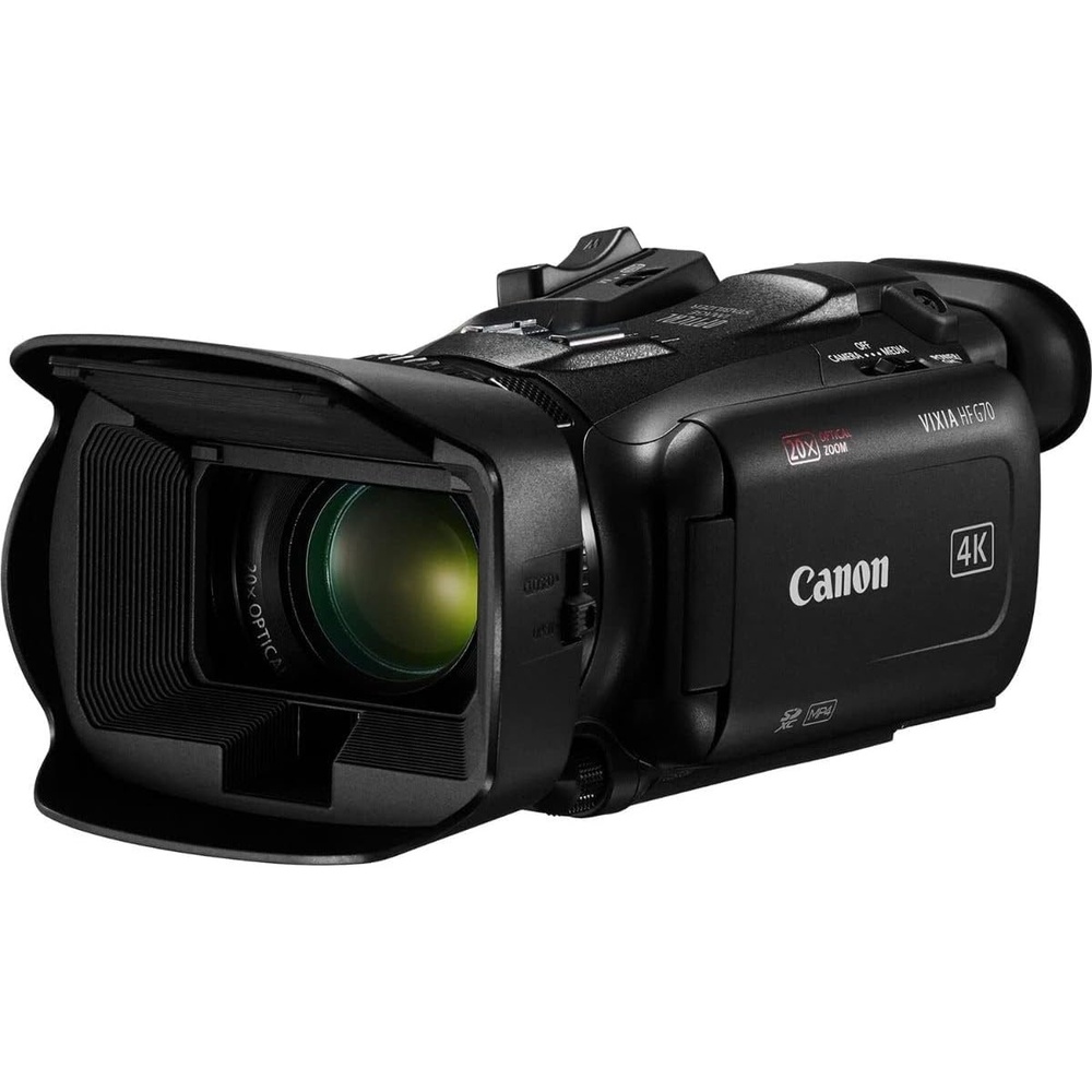 image:imageCanon VIXIA HF G70 Camcorder 123 4K UHD CMOS Sensor 20x Optical Zoom 800x Digital Zoom Image Stabilization HDMI USB Live Streaming Time Stamp OnScreen Display RecordingCanon VIXIA HF G70 Camcorder