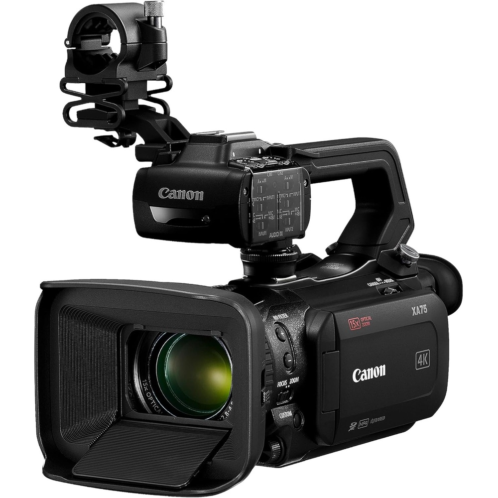 image:imageCanon XA75 Professional Camcorder 4K UHD Video to Shoot Record Stream 15x Optical Zoom Lens 3G SDI amp XLR Terminal BlackCamera Only