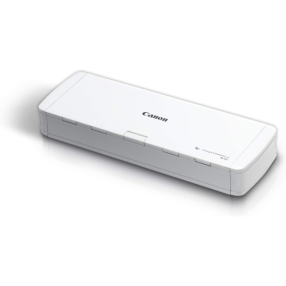 image:imageCanon imageFORMULA R10 Portable Document Scanner USB Powered Duplex Scanning Document Feeder Easy Setup Convenient Perfect for Mobile Users White