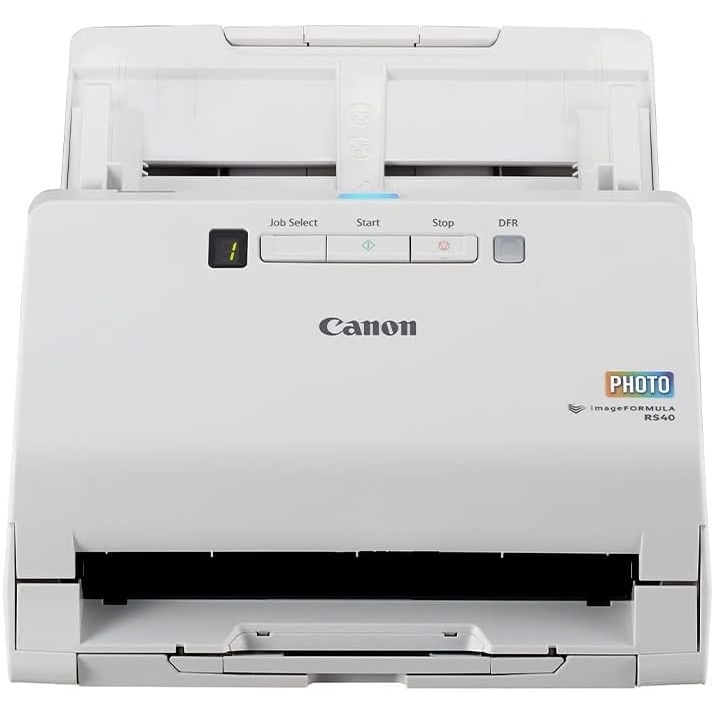 image:imageCanon imageFORMULA RS40 Photo and Document Scanner Auto Document Feeder Windows and Mac Scans Old and New Photos in Varying Sizes USB Interface
