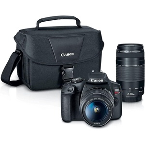 image:imageCanon EOS Rebel T7 DSLR Camera EFS 1855mm f3556 is II Lens Kit 241 Megapixel CMOS APSC Sensor Full HD Videos Builtin WiFi Beginner Photographers Digital Camera BlackBody w1855mm  75300mm Lenses
