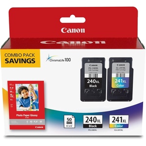 image:imageCanon PG240 XL  CL241 XL Genuine Ink Value Pack 2 Cartridges with 50Sheet Photo Paper Compatible with MG21203120412022203220422035203620 MX372392432452472512522532 TS512012 Pack