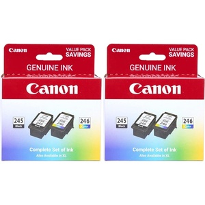 image:imageCanon PG245  CL246 Genuine Ink Value Pack 2 Cartridges Compatible with iP2820 MG242029242920302025222525 MX492 TS3120302302a202202a45203320One Size Pack of 2