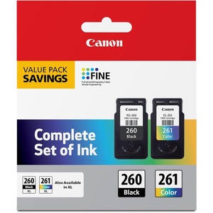 image:imageCanon PG260  CLI261 Genuine Ink Value Pack 2 Cartridges Compatible with TS5320 TR7020Once Size