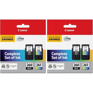 image:imageCanon PG260  CLI261 Genuine Ink Value Pack 2 Cartridges Compatible with TS5320 TR7020Once Size Pack of 2