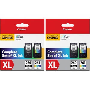 image:imageCanon PG260 XL  CLI261 XL Genuine Ink Value Pack 2 Cartridges Compatible with TS5320 TR7020Once Size Pack of 2