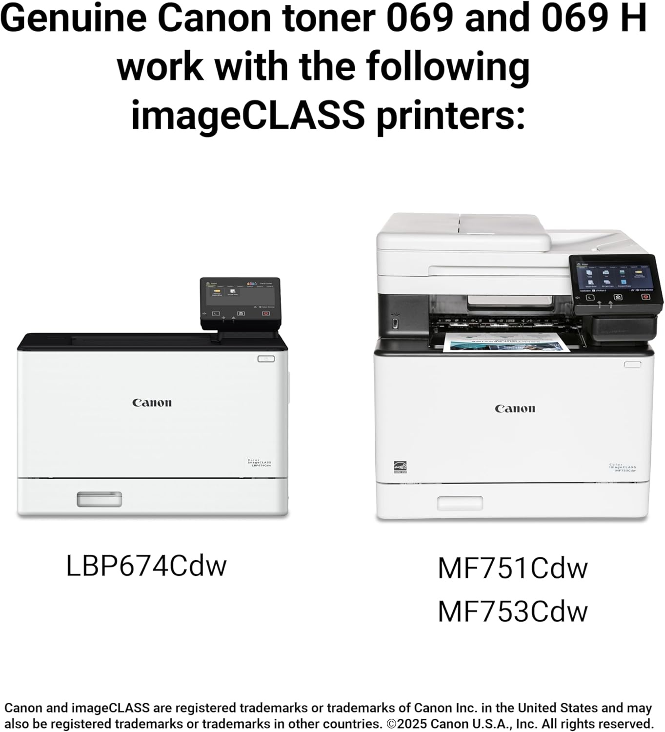 image:imageCanon Genuine 069 Black Toner Cartridge Compatible with MF753Cdw MF751Cdw LBP674CdwYellow