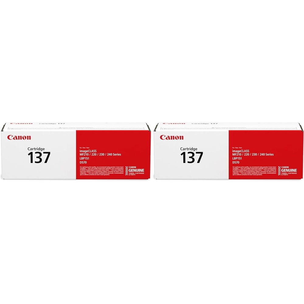 image:imageCanon Genuine 137 Black Toner Cartridge Compatible with LBP151dw MF210 Series MF220 Series MF230 Series MF240 Series D5702 Pack